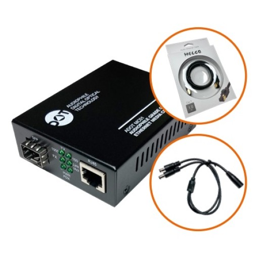 ADOT MC02 Dual (Media Converter) Audiophile Optical Fibre Network Kit