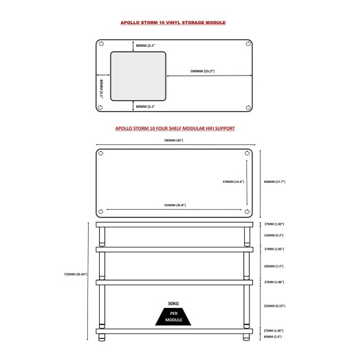 Atacama Apollo Storm 10 with Vinyl Storage Option - Black Edition Finish