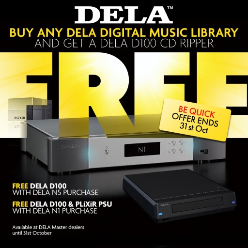 DELA N5 Audiophile Digital Music Server (5TB HDD) SUMMER PROMO - Get DELA D100 CD Ripping Drive FREE!