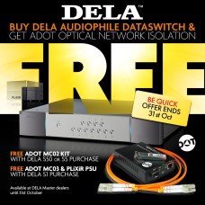 DELA S1 Flagship Audiophile Network Data Switch PLUS ADOT MC03 PLiXiR Media Converter FREE! SUMMER PROMO