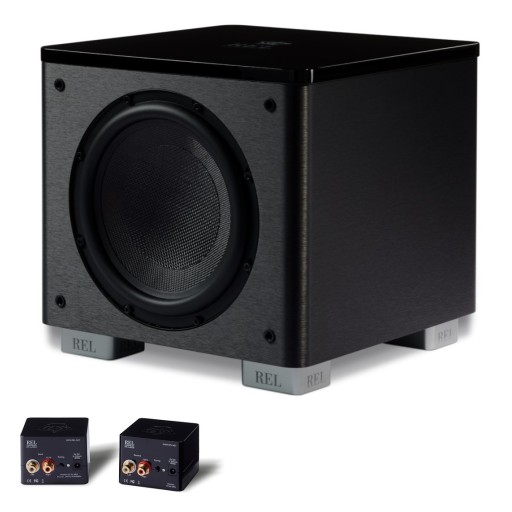 REL HT-1003 MKII Subwoofer in Black Finish and REL HT-Air MKII Wireless Transmitter