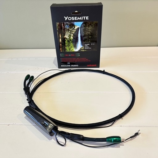 Audioquest Yosemite with 72V DBS RCA to RCA Tonearm Cable with Ground Goody fitted - 1.2 Metres Audioquest Yosemite with 72V DBS RCA to RCA Tonearm Cable with Ground Goody fitted - 1.2 Metres