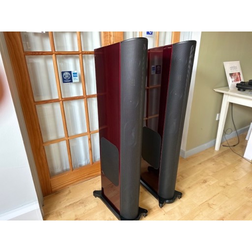 GoldenEar T66 Floorstanding Loudspeakers With Active Sub Bass - Santa Barbara Red Finish - Pair