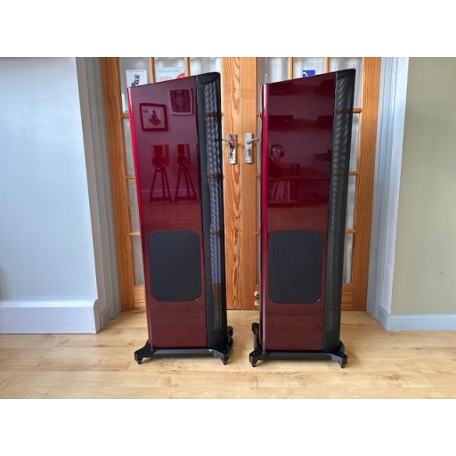 GoldenEar T66 Floorstanding Loudspeakers With Active Sub Bass - Santa Barbara Red Finish - Pair